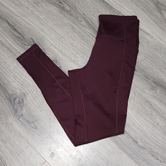 EUC Victoria Secret Maroon Pocket Leggings - Picture 1 of 7